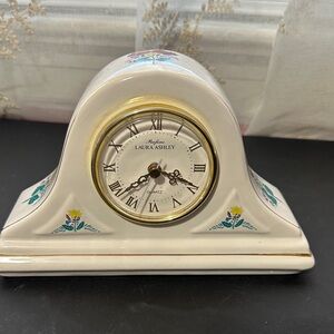 Laura Ashley vintage porcelain mantle clock